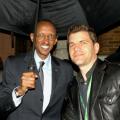 President Kagame shares umbrella with Tom Murro