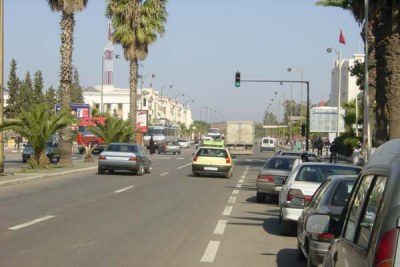 An avenue in the city of Settat in central Morocco.