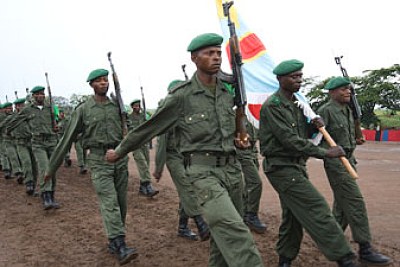 Armed security forces from DRC.