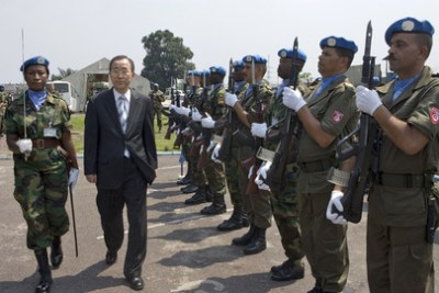 (Photo d'archives) - Le conseil de sécurité de l'ONU a finalement jugé nécessaire d'envoyer 12 600 casques bleus pour le maintien de la paix au Mali