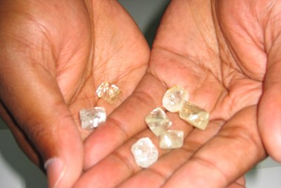 A selection of rough diamonds