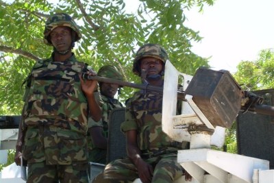 Soldats ougandais faisant partie de l'AMISOM.