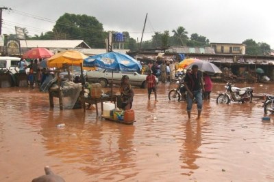 Floods in Afor-Igwe in Amanbra State of Nigeria, July 2009