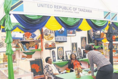An exhibition of products made in Tanzania: One of the key benefits of the Common Market will be the easing of cross-border trade.