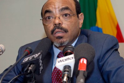 Former Ethiopian prime minister Meles Zenawi (file photo).