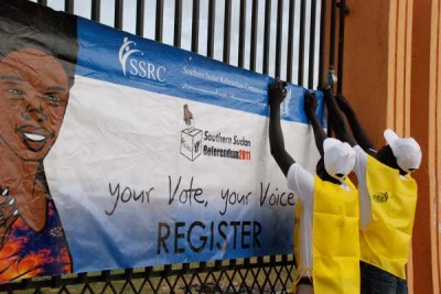 A poster to encourage people to register for a 9 January ballot.