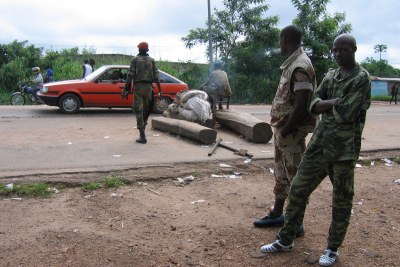 [Cote d'Ivoire] A rebel check point on the 