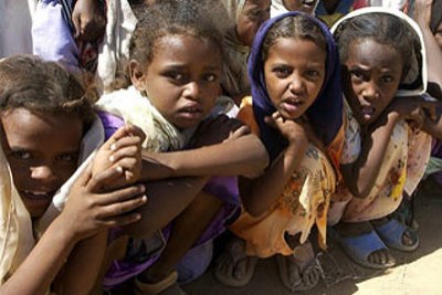 Young Eritrean refugees in Sudan. Many Eritreans arriving in Egypt come via Sudan.