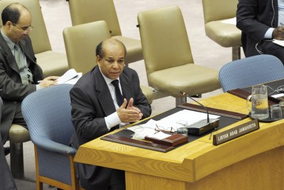 Abdurrahman Mohamed Shalgham, Libya's ambassador to the United Nations, decried his government's attacks against civilians and urged the Security Council urged to act to stop the bloodshed in his country.