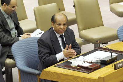 Abdurrahman Mohamed Shalgham, l'ambassadeur Libyen  à l'ONU