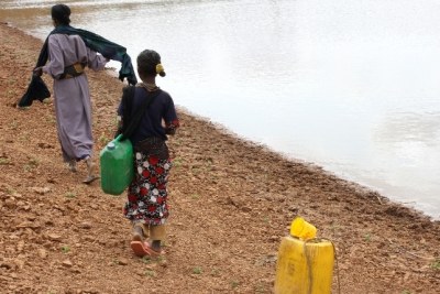 This pond in Ethiopia may dry up if it doesn't rain soon and the locals will be out of water.