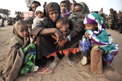 Refugees in Dadaab refugee camp.