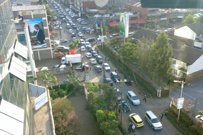 Traffic in the streets of Nairobi.