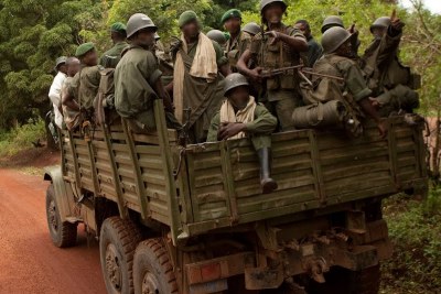 DR Congo army which has been accused of bombing western part of Rwanda (file photo).