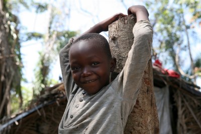 A child in Linakofo IDP camp, northeastern DRC (file photo).