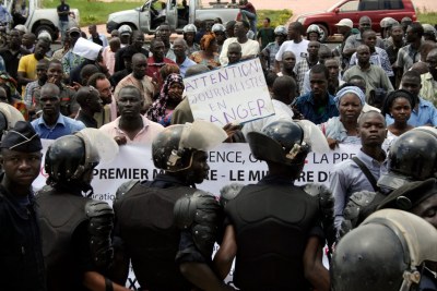 Journalists in Mali protest against the kidnappings and beatings of their colleagues (file photo).