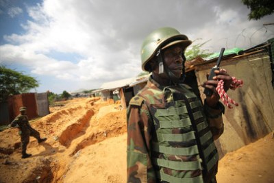 African Union soldier in Mogadishu (file photo).