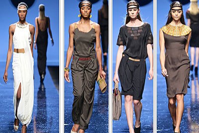 Walking the runway at the 2012 Mercedes Benz Fashion Week Africa.