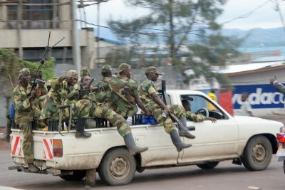 M23 rebel group entering the town of Goma.