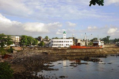 Moroni with Harbor Bay and Central Mosque, Capital of the Comoros