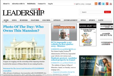Leadership newspaper.