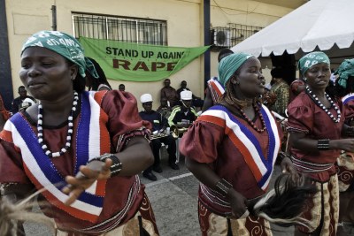 Dancers at the launch of an anti-rape campaign in Monrovia (file photo).