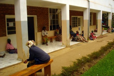 Women wait outside Panzi Hospital in the Democratic Republic of the Congo.