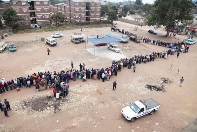 voting in Mbare, Harare , Zimbabwe