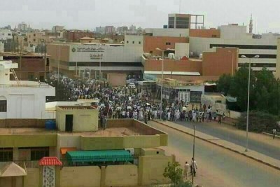 Protests in Almaraad St Burri Khartoum