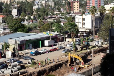 Construction of the Addis Ababa light railway track continues, and is expected to be completed in 2014. Work is being done by China Railway Group Limited, which signed an agreement with the Ethiopian Railway Corporation.