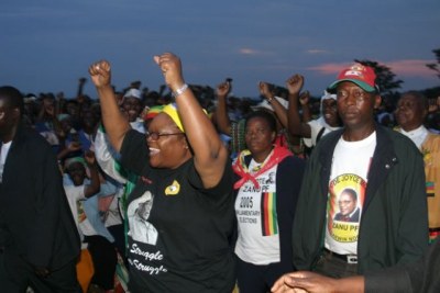 Former Zimbabwe Vice President Joice Mujuru who recently launched her Zimbabwe People First party. (file photo)