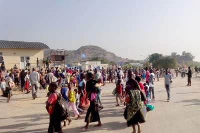 Civilians  fleeing fighting in Juba (file photo).
