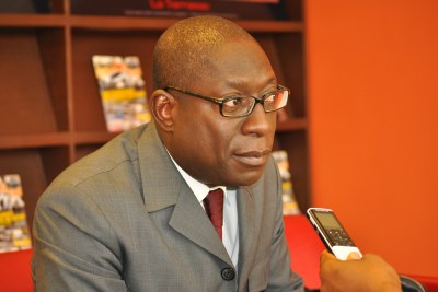 Paolo Gomes, candidat à la présidentielle d'avril 2014 en Guinée-Bissau (Dakar, le 13-02-2014)