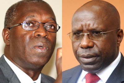 Anastase Murekezi (left) has been appointed as prime minister, replacing Pierre Damien Habumuremyi.