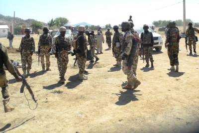 Nigerian Soldiers after Recapture of Mubi Town