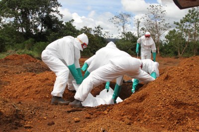 A cemetery for Ebola victims. More then 3,500 Sierra Leoneans have died from the disease.