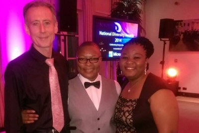 Aderonke Apata (middle) at The National Diversity Awards night #NDA2014.