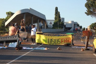 University of Cape Town students protest a fee increase.
