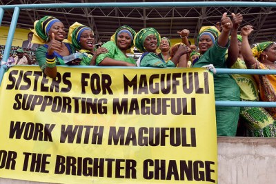 Sisters for Magufuli celebrate President John Magufuli’s inauguration.