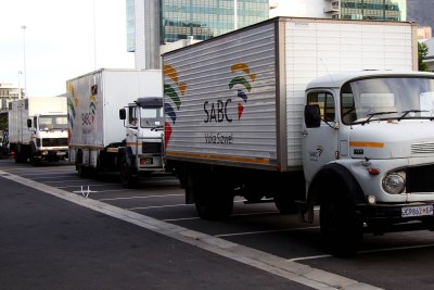 SABC trucks (file photo).