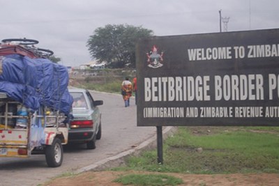 South Africa-Zimbabwe Bietbridge border.