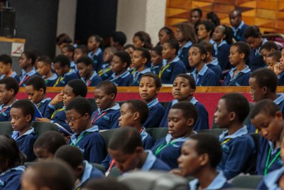 Rwanda students in  parliament. (file photo)