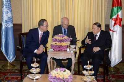 Ban Ki-Moon, en visite officielle en Algérie