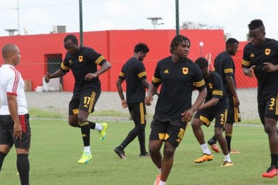 Angolan Players train ahead of DR Congo encounter