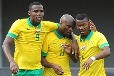 Bafana Players after loss to Cameroon
