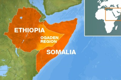 Ogaden / Carte Ethiopie-Somalie