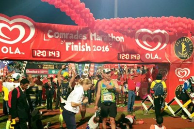 Finish line of the 2016 Comrades Marathon.