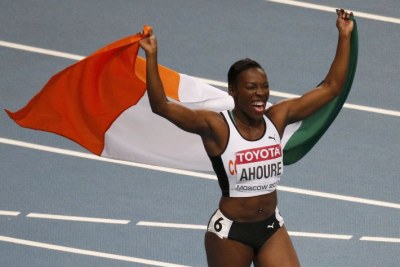 La sprinteuse ivoirienne Murielle Ahouré