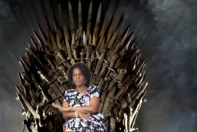 Grace Mugabe on the Iron Throne. (composite)