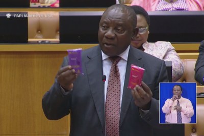 Deputy President Cyril Ramaphosa has urged Members of Parliament to help themselves to the new government condoms - designed for maximum pleasure and to make no noise. (file photo).